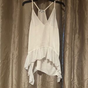 Elizabeth and James Cream Camisole with Ruffled Hem